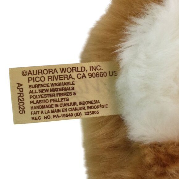 Aurora Miyoni American Guinea Pig Plush Stuffed Animal Toy Realistic Tri-Color - Picture 8 of 9